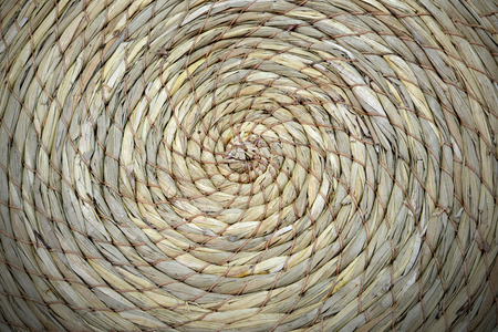 Background. Wicker texture has made from banana and rattan. Circleの写真素材