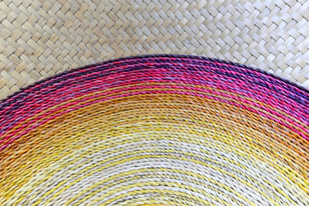 Background. Wicker texture has made from banana and rattan. Circleの写真素材