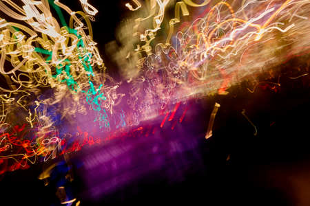 Abstract Light Tail Background at night.