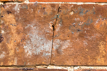 Old and weathered yellow wall. Stone pattern backgrounds.