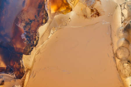 Close up shot of yellow Mineral Crystal photo, background, texture.の写真素材