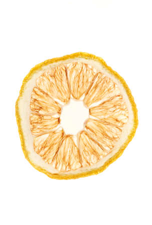 Organic Farming Dried Lemon on white background.の写真素材