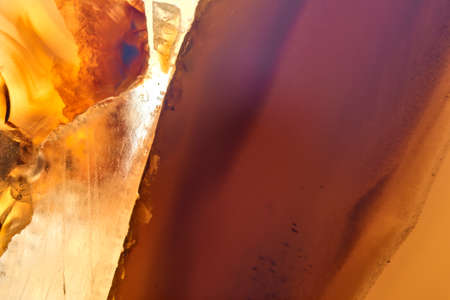 Macro photography of yellow Crystal, suitable for design element.