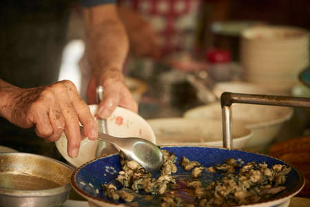 Tainan traditional milkfish soup, breakfast.の写真素材