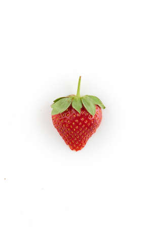 Strawberries with strawberry leaf on a White background.の写真素材