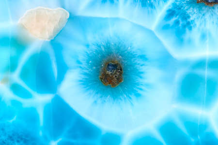 Close up shot of Larimar jewelry material, colorful and beautiful.の写真素材