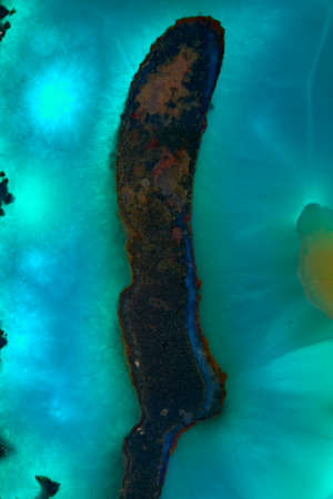 Close up shot of Larimar jewelry material, colorful and beautiful.