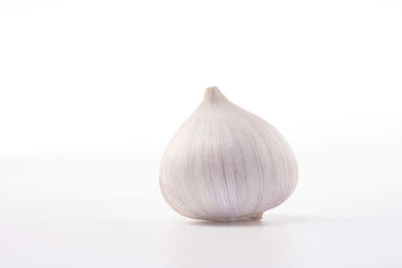 Fresh garlics isolated on white background photo.の写真素材