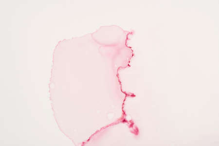 Alcohol ink paint pouring. Fluid art abstract flower isolated on the white background.の写真素材