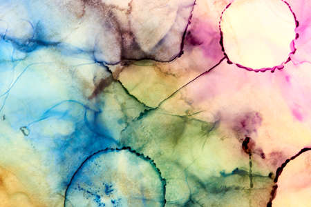 Alcohol illustration abstract art. Alcohol ink painting.の写真素材