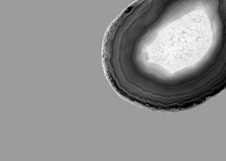 Micro shot of a banded Agate slice specimen.