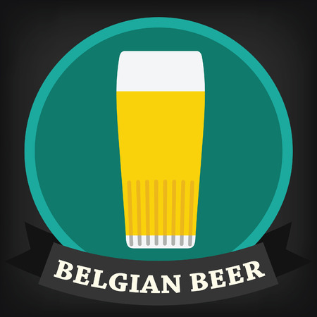 Belgian beer glassのイラスト素材