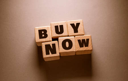Buy now Word Written on Wooden Cubesの写真素材