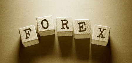 Forex Word Written on Wooden Cubesの写真素材