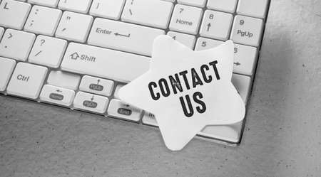 Words with contact us Business Concept idea
