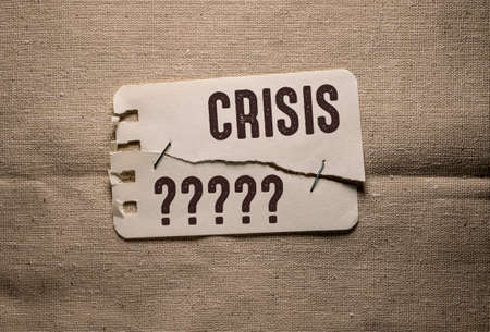 Close up of Crisis Word , Business Concept Idea