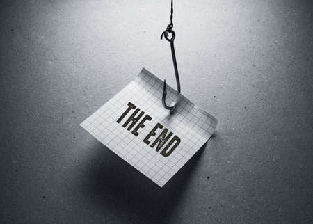 Close up of End Word , Business Concept Ideaの写真素材