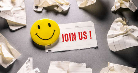 Close up of Words with JOIN , Business Concept Ideaの写真素材