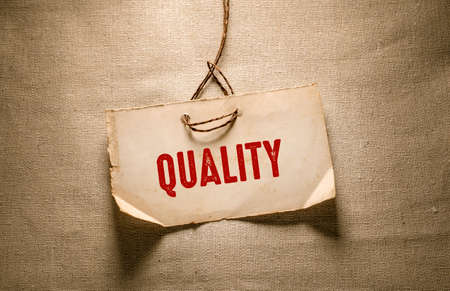 Close up of Quality Word , Business Concept Ideaの写真素材
