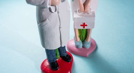 3d render, cartoon character doctor uniform