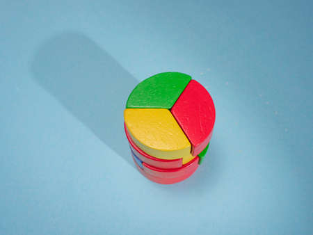 Close up of colorful kids toys for education