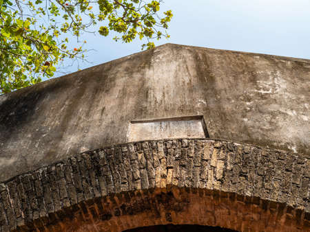Close up of abandoned house in Sri Lankaの写真素材