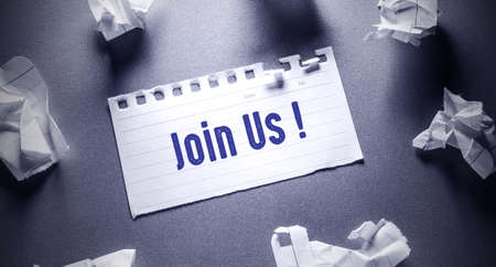 Close up of Words with JOIN , Business Concept Ideaの写真素材