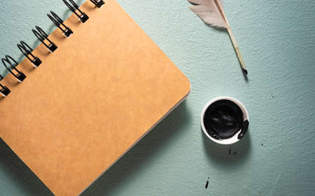 Close up of a blank paper book for your textの写真素材