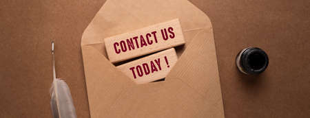 Words with Contact Us Business Concept Idea