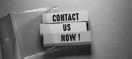 Words with Contact Us Business Concept Ideaの写真素材