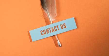 Words with Contact Us Business Concept Ideaの写真素材