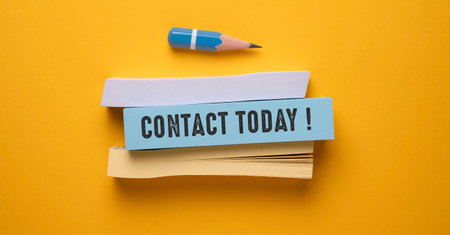 Words with Contact Us Business Concept Idea