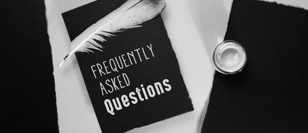 Close up Of Words with Faq , Business Concept ideaの写真素材