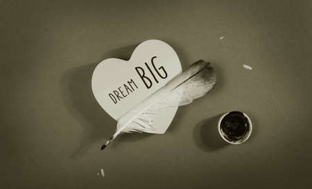 Close up of Dream Big Word , Business Concept Idea