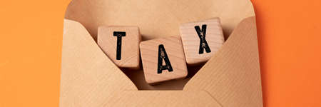 Close up of Tax Words , Business Concept Ideaの写真素材