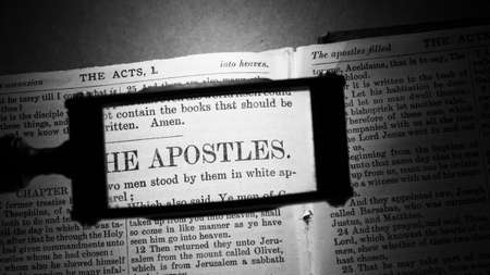 Close up of vintage Holy bible Bookの写真素材