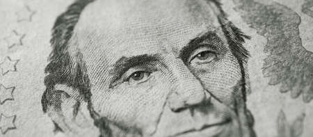 Close up of American Dollar Note Currencyの写真素材
