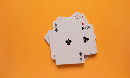 Close up of set of a playing cards