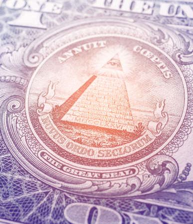 Close up of American Dollar Note Currencyの写真素材