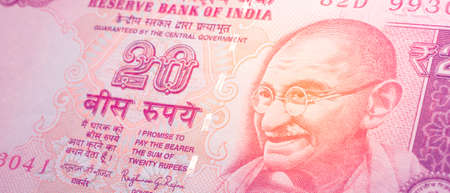 Macro Close up of Indian Currency Note