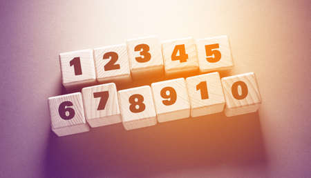 Nambers Word Written on Wooden Cubes