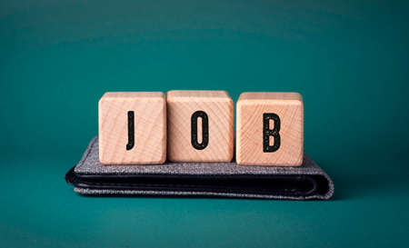 Close up of Job Word , Business Concept Ideaの写真素材