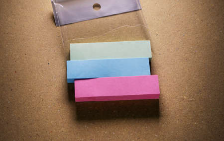 Empty space note papers for copy space your own wordsの写真素材