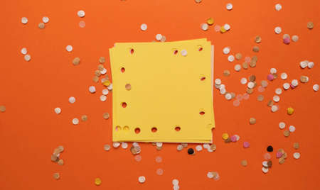 Empty space note papers for copy space your own wordsの写真素材