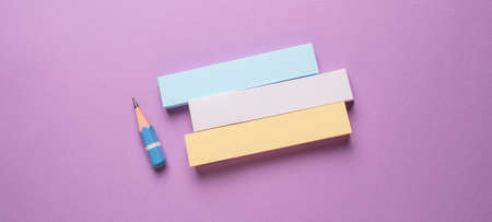 Empty space note papers for copy space your own wordsの写真素材
