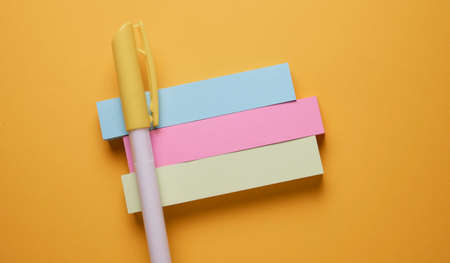 Empty space note papers for copy space your own wordsの写真素材