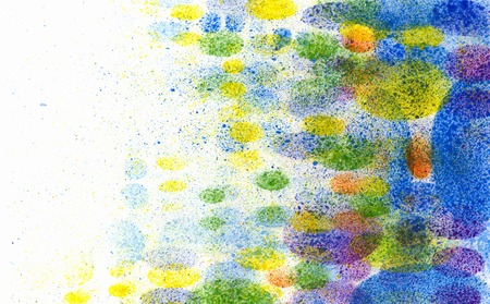 Abstract colorful background. Handmade stencil on paper.の写真素材