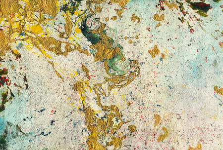 Art abstract Background . Handmade color painting and printmaking on canvas.