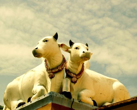 Indian temple statuesの写真素材