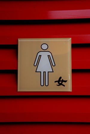 Ladies restroom in chinese wordの写真素材